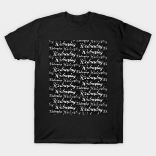 Wednesday typography pattern design T-Shirt